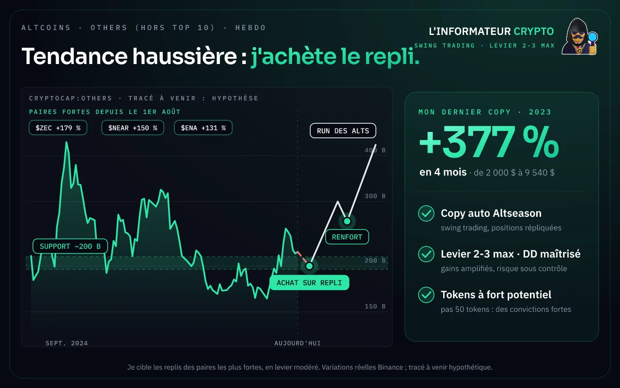 Courbe OTHERS : achat sur repli dans une tendance haussière
